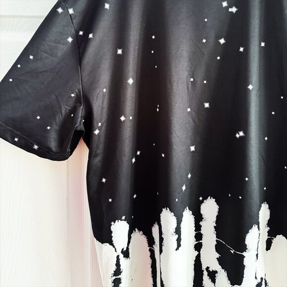 Cosmic Astronaut and Galaxy Print Tee Moisture-Wicking Silky Smooth - Picture 4 of 5